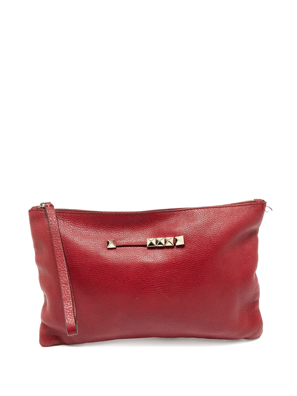Valentino Garavani Pre-Owned Clutch con borchie anni 2000 - Rosso