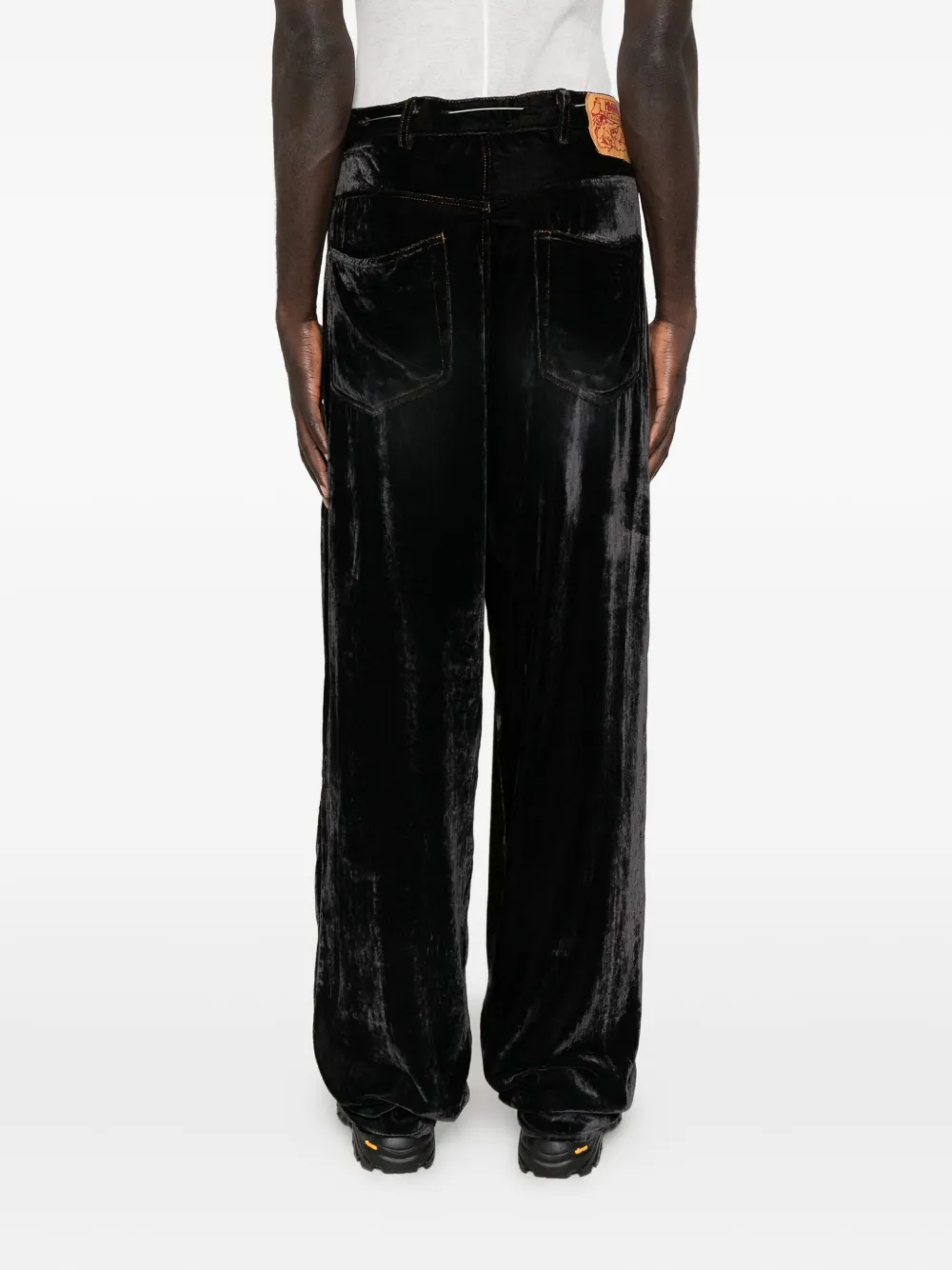 Magliano Broek met fluwelen-effect Zwart