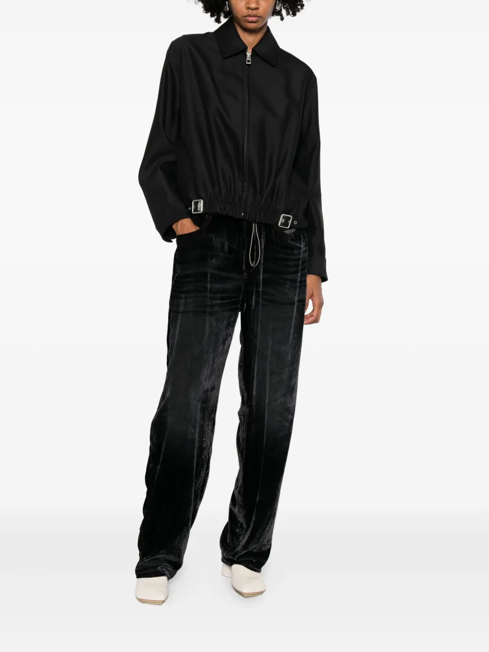 Magliano Broek met fluwelen-effect Zwart