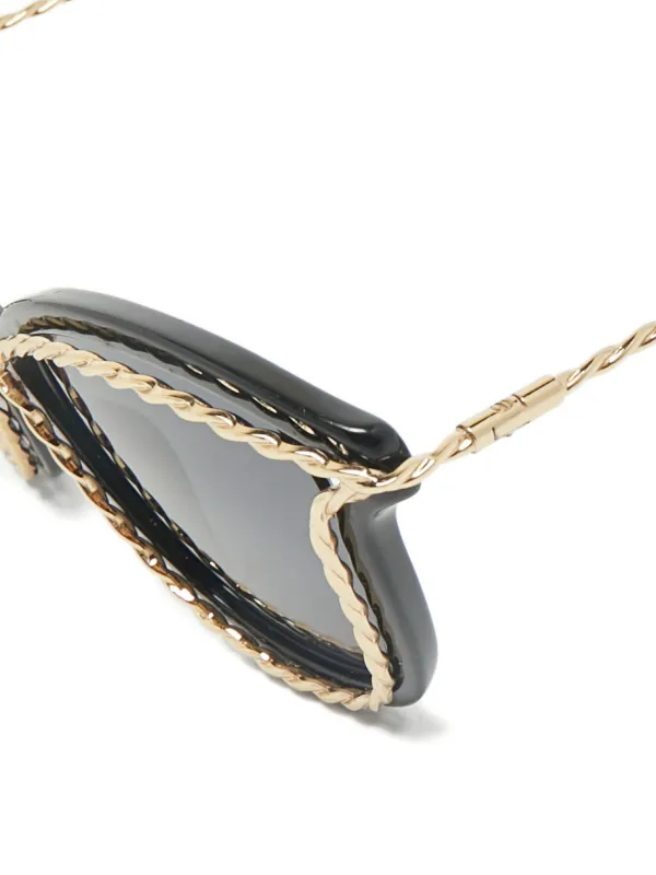 Marc Jacobs Vintage cat-eye rope-detailed Sunglasses | Black  display picture 3