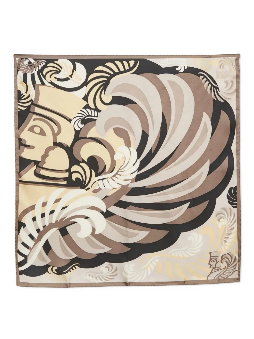 Weingrill Pre-owned Foulard in seta con stampa astratta anni 2000 - Toni neutri