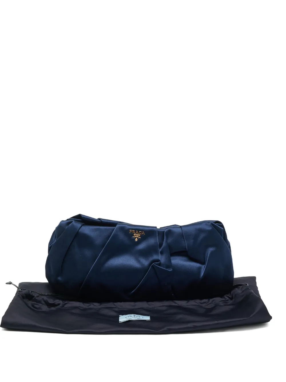 Prada Pre-Owned Clutch Raso con pieghe - Blu