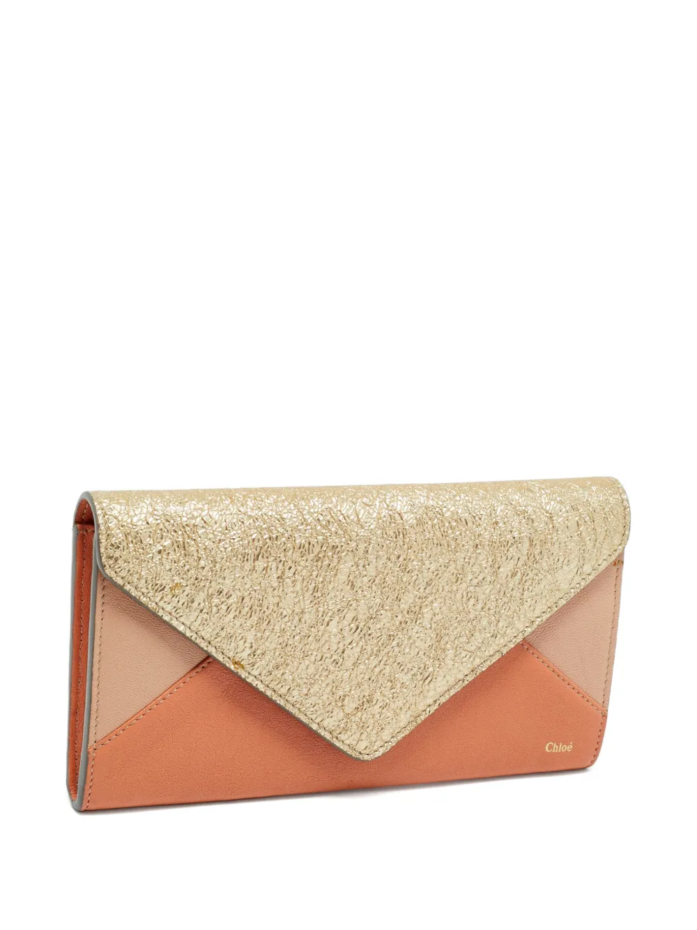 CHLOÉ Pre-owned Envelope Flap Continental Wallet In Orange