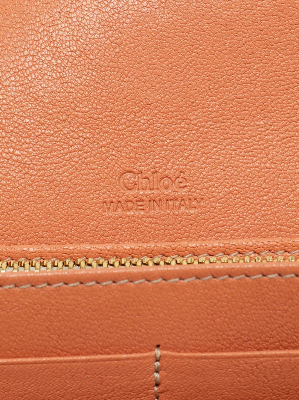 CHLOÉ Pre-owned Envelope Flap Continental Wallet In Orange