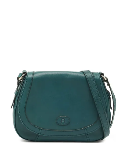 Aigner Vintage Leather logo crossbody bag