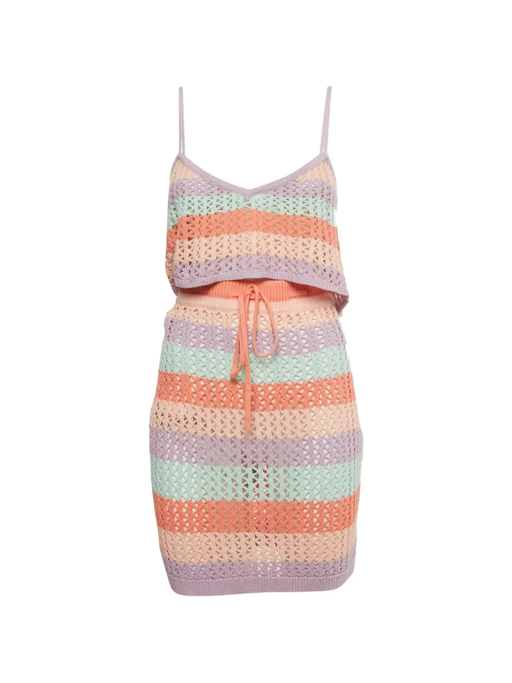 LOVERS + FRIENDS Set top e gonna a righe - Viola