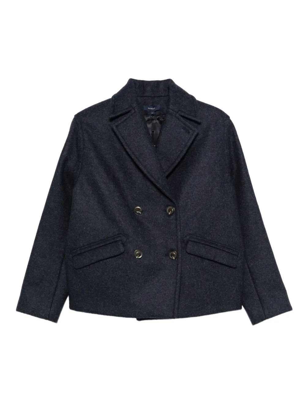 Soeur Double-breasted Jacket In Black