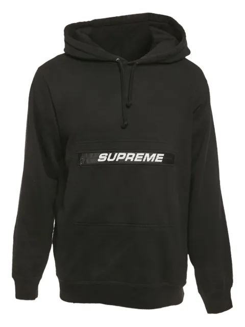Supreme logo-detail cotton hoodie