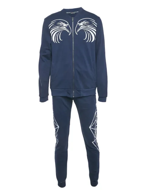 Roberto Cavalli Vintage 2000s eagle-print knit suit