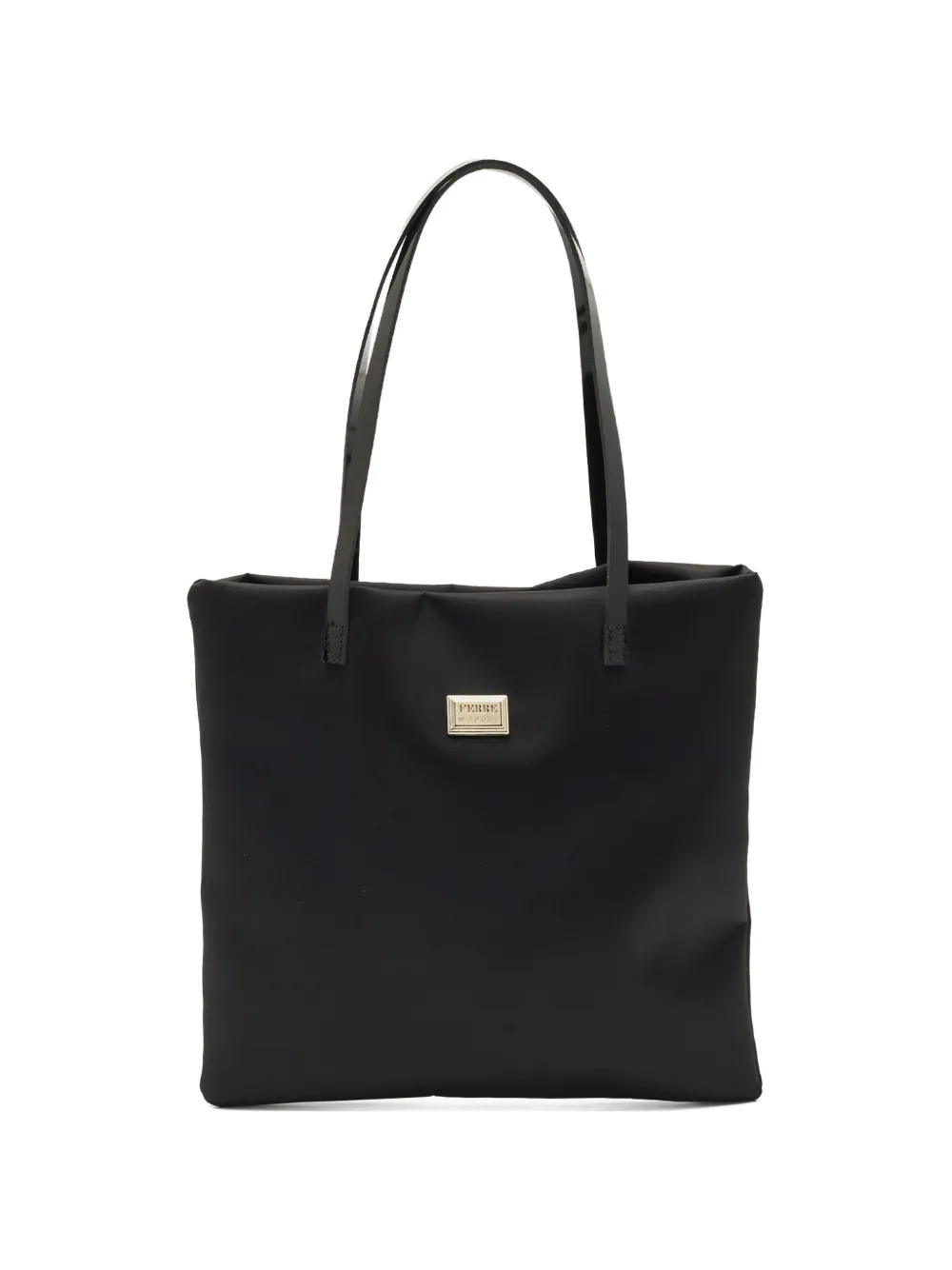 Gianfranco Ferré Pre-Owned logo-plaque tote bag - Nero