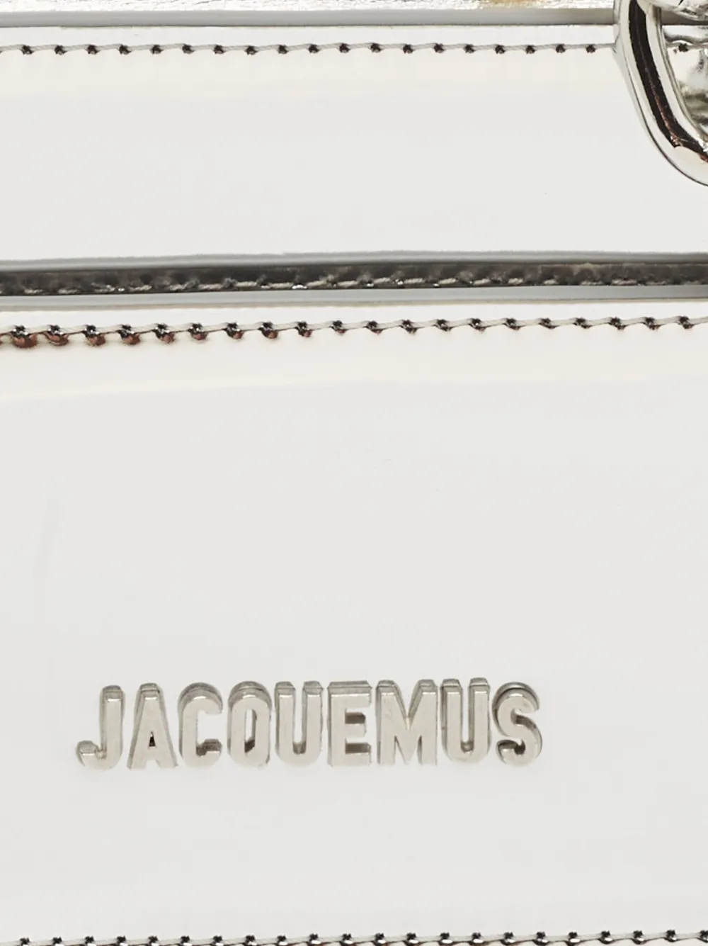Pre-owned Jacquemus 2020s Patent-leather Chain Bag In Silver