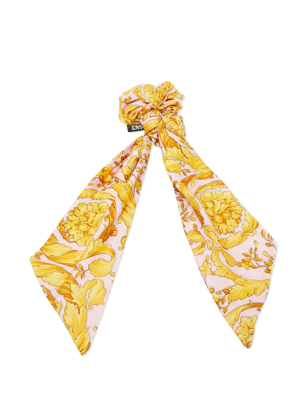 Versace Pre-Owned Barocco-print silk scrunchie | Yellow | Image 1