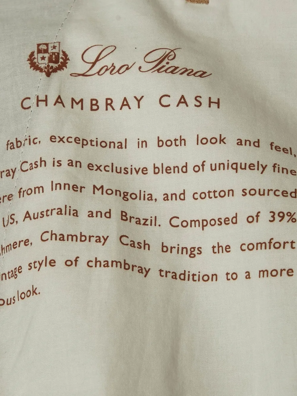 LORO PIANA Pre-owned Chambray Cash Suit In Blue