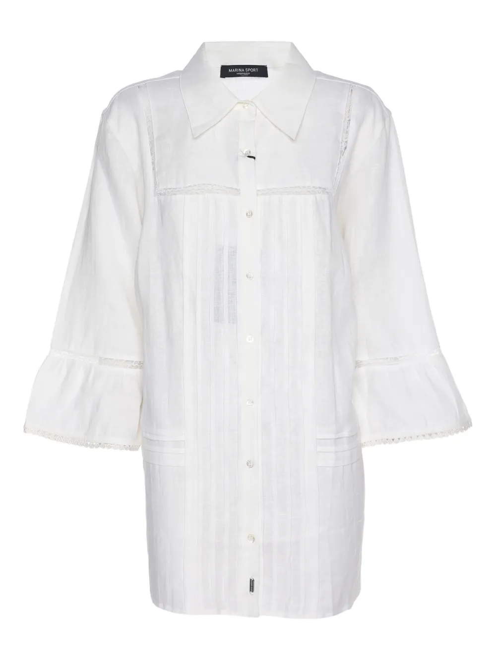 Marina Rinaldi lace-trim shirt - Bianco