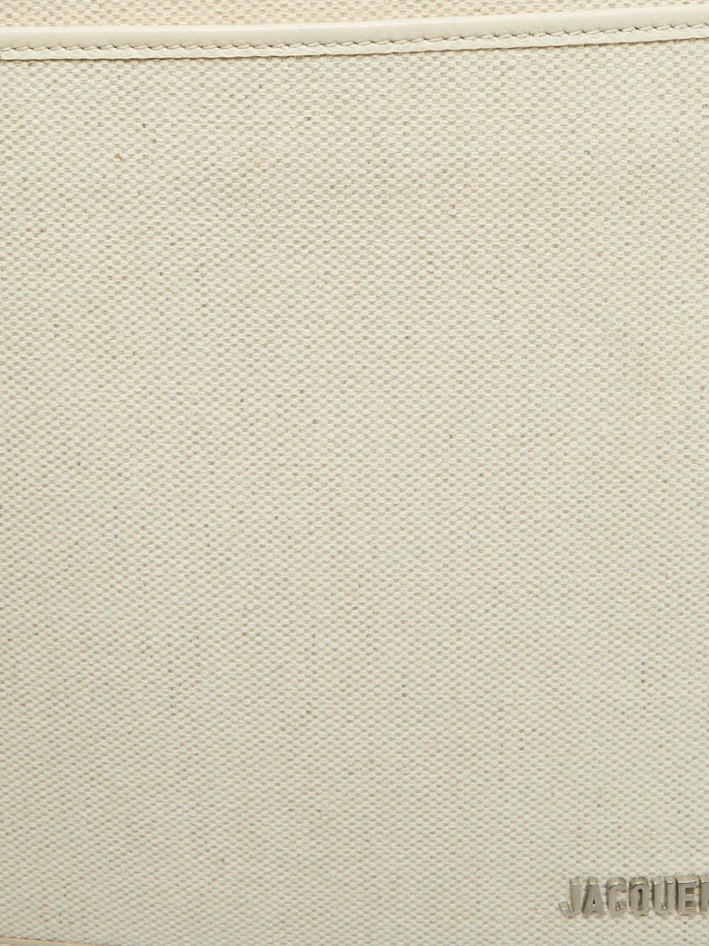 Pre-owned Jacquemus Le Cabas Leather-trimmed Tote Bag In Neutral