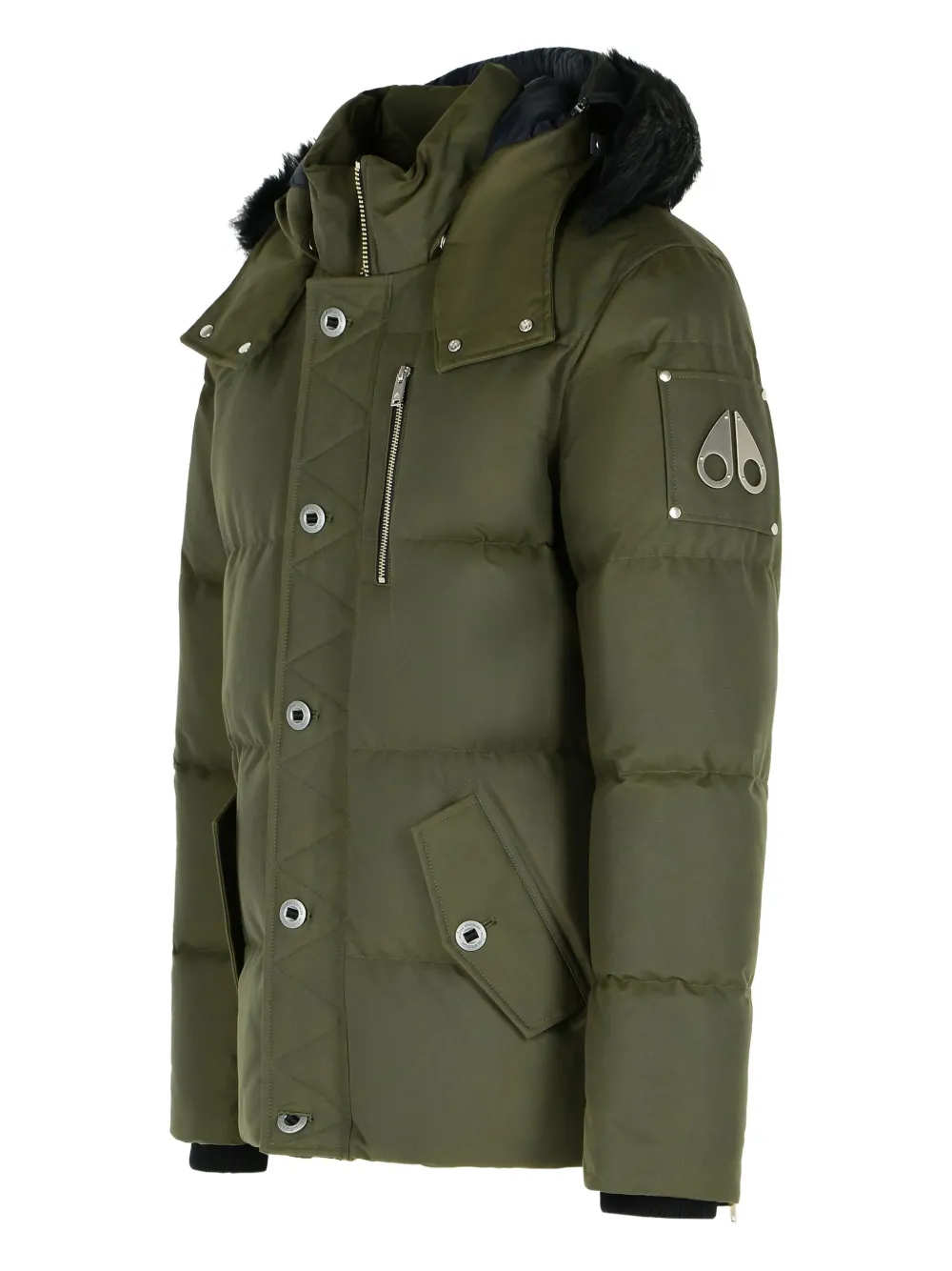 Moose Knuckles Cotton And Nylon Hooded Jacket In Green