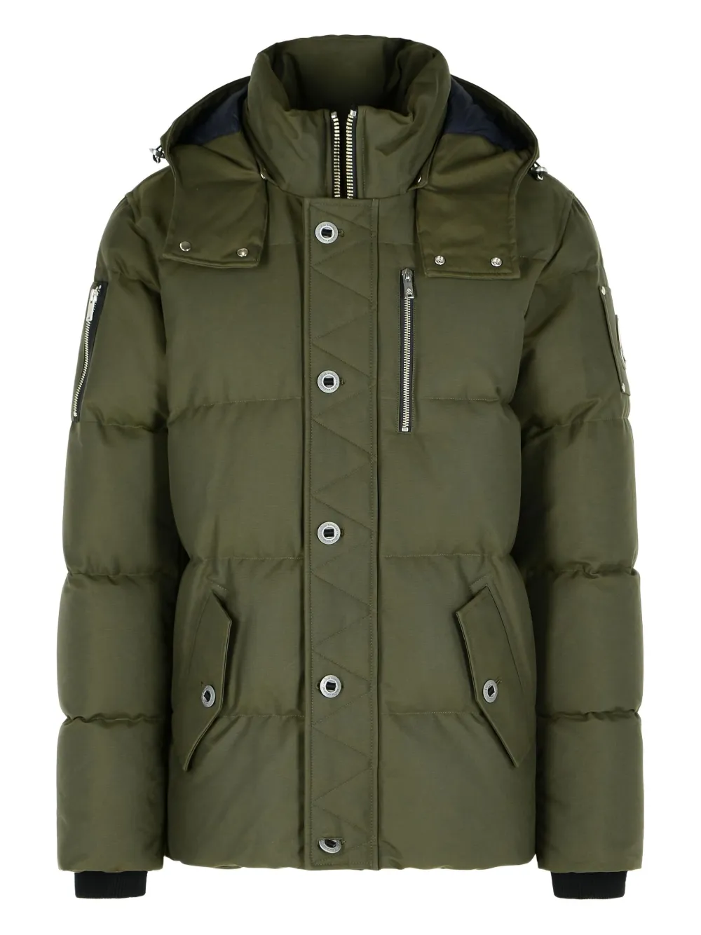 Moose Knuckles Cotton And Nylon Hooded Jacket In Green