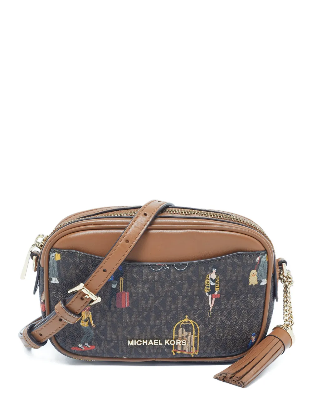 Michael Kors Jet set top-zip cross body bag - Braun