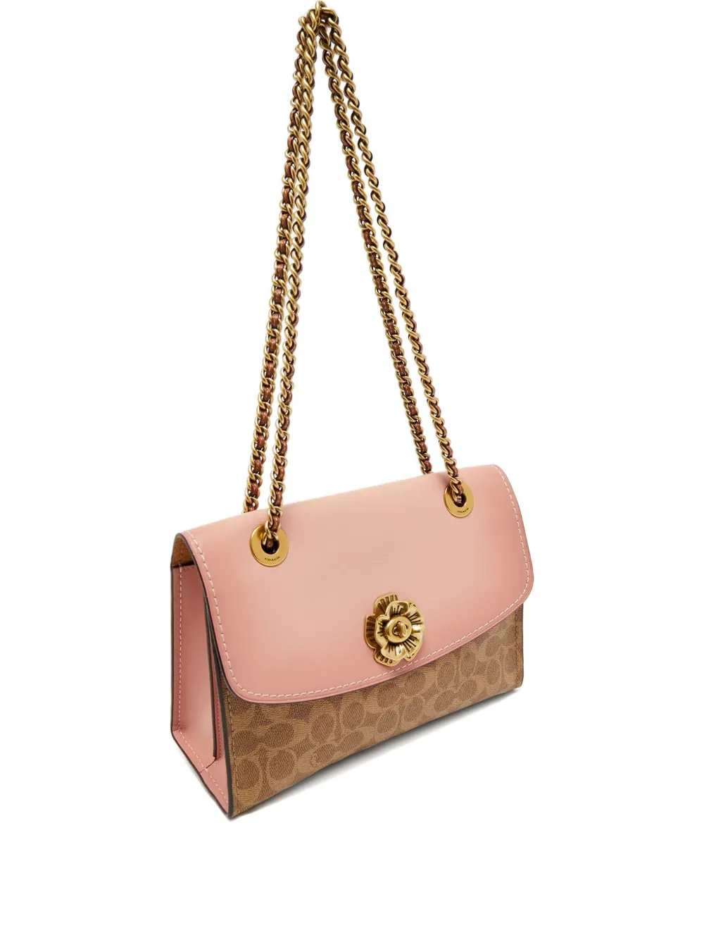 Coach Vintage Borsa a spalla Parker con decorazione floreale - Rosa