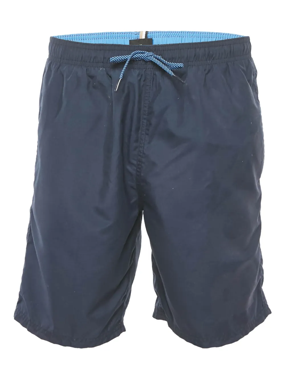 Pre-owned Hugo Boss Elasticated-waistband Swim Shorts In Blue