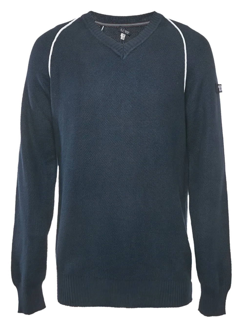 Armani Vintage suéter tejido con cuello en V | azul | Image 1