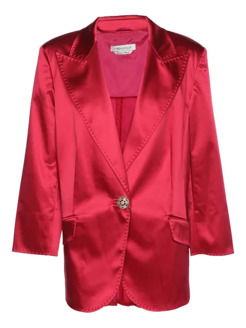 Marina Rinaldi single-breasted satin blazer