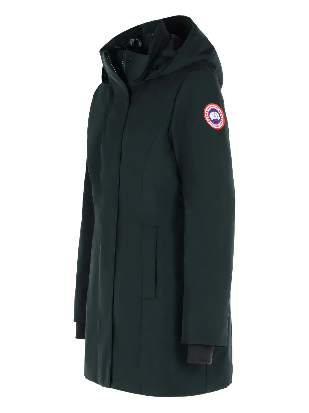 Canada Goose Jas met drukknoop en vaste capuchon Zwart