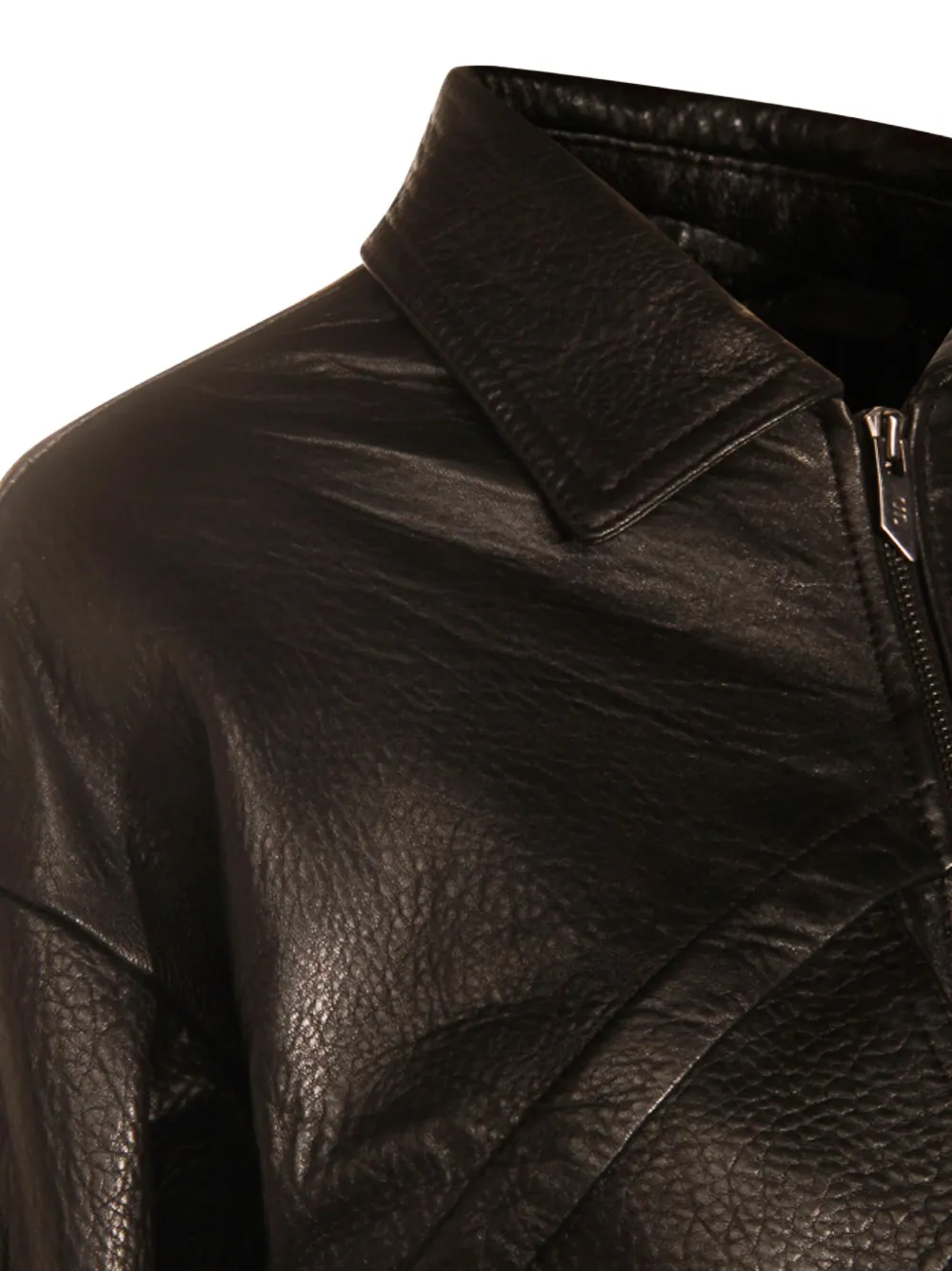Salvatore Santoro Zip-front Panelled Leather Jacket In Black