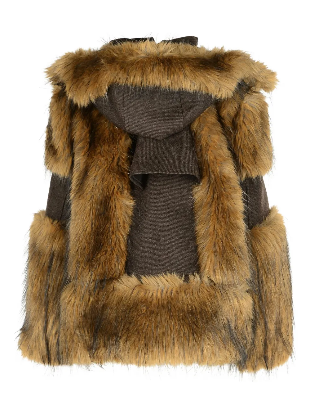 sacai fur-trimmed wool jacket | Faux Fur & Shearling Jackets | Image 2