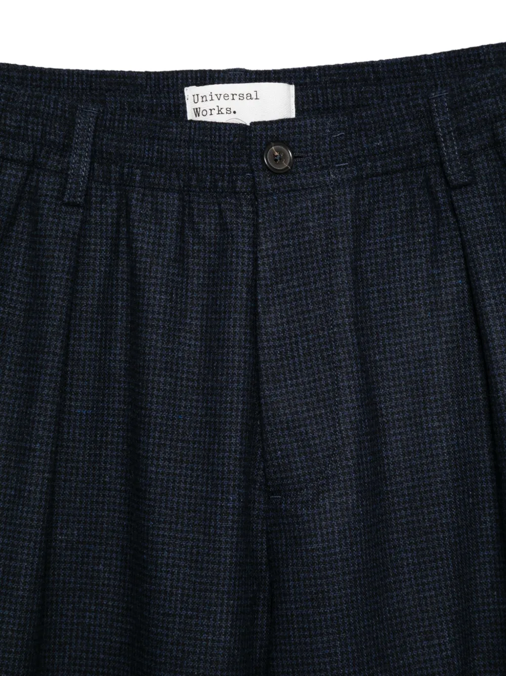 Universal Works Pleated-front Tapered Trousers In Blue