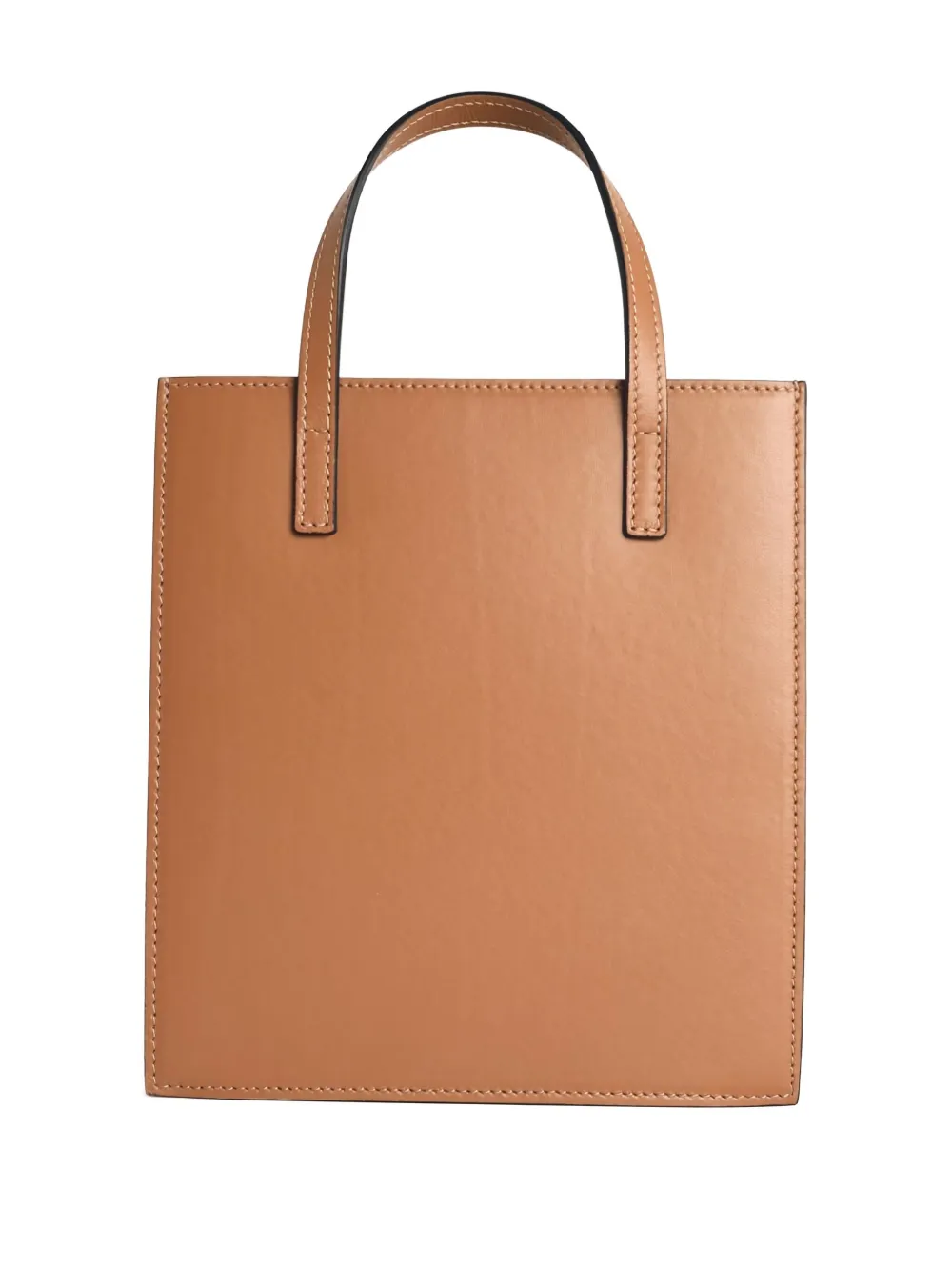 Hidesins Mini Flap Pocket Leather Tote Bag In Brown