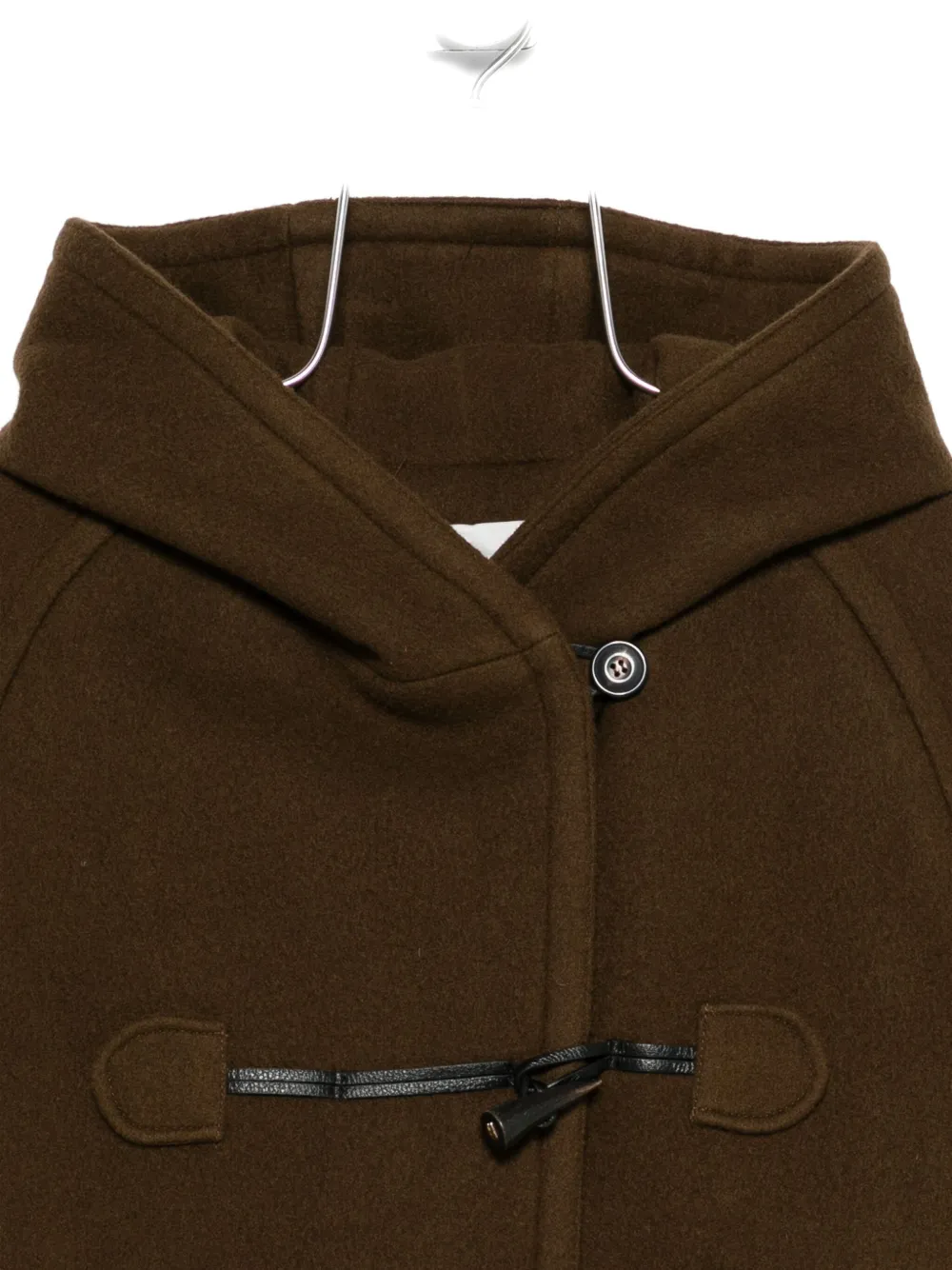 Low Classic Hooded Toggle Coat In Brown