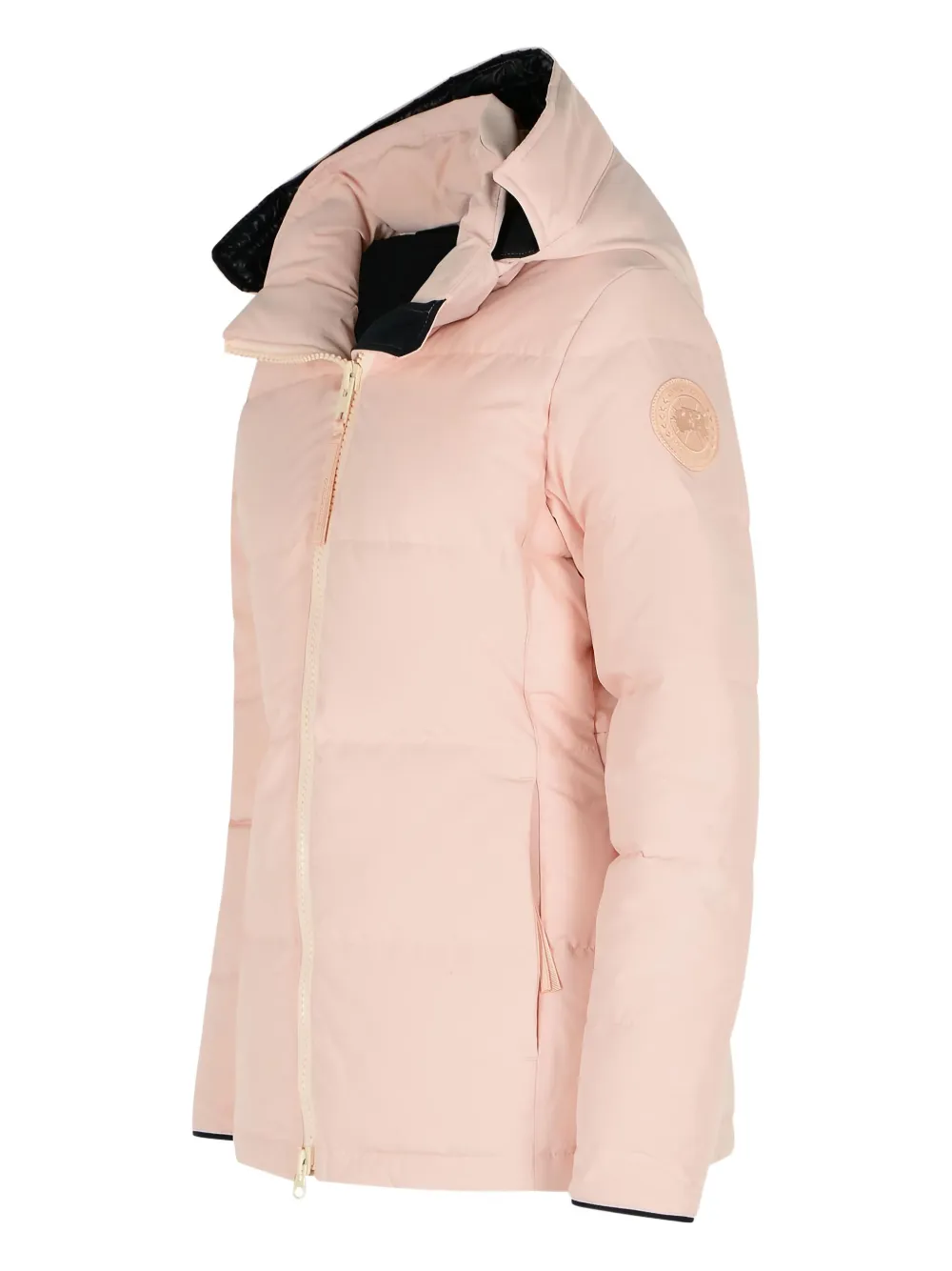 Canada Goose Hooded Quilted Jacket Side Pockets In Pink