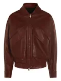 Salvatore Santoro zip-front leather jacket - Red