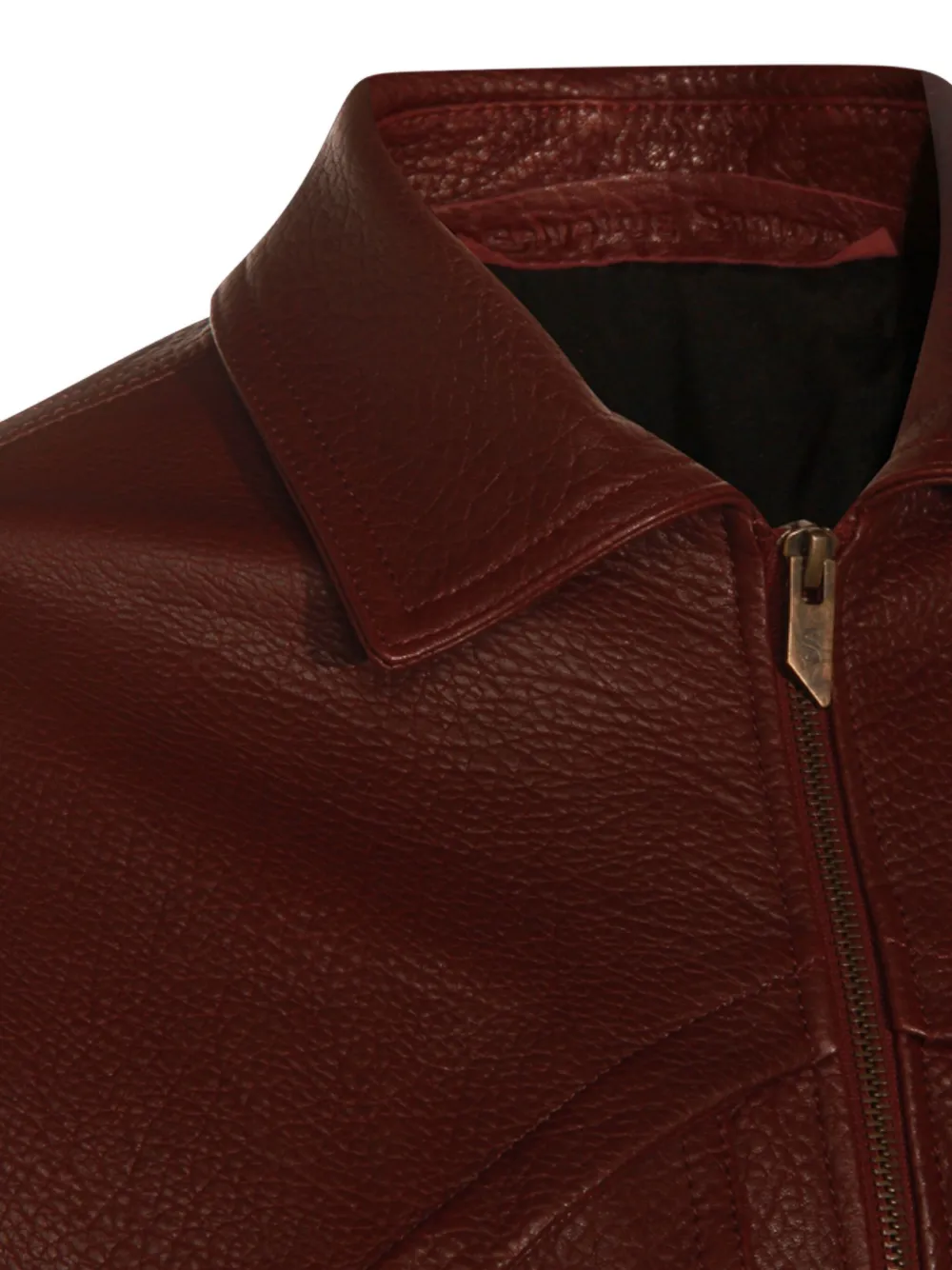 Salvatore Santoro Bordeaux Leather Jacket In Brown