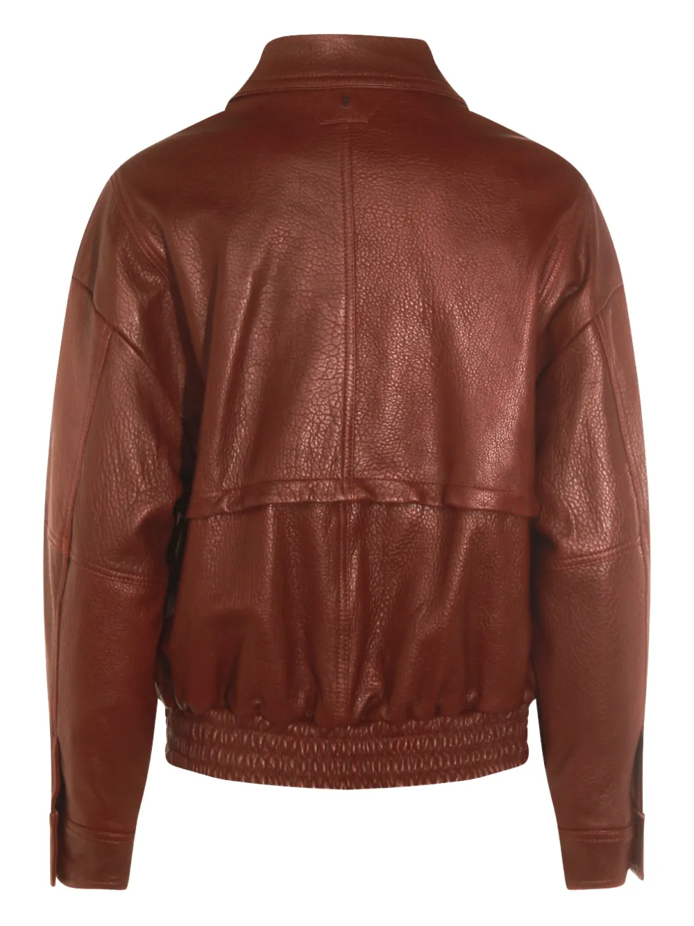Salvatore Santoro Bordeaux Leather Jacket In Brown