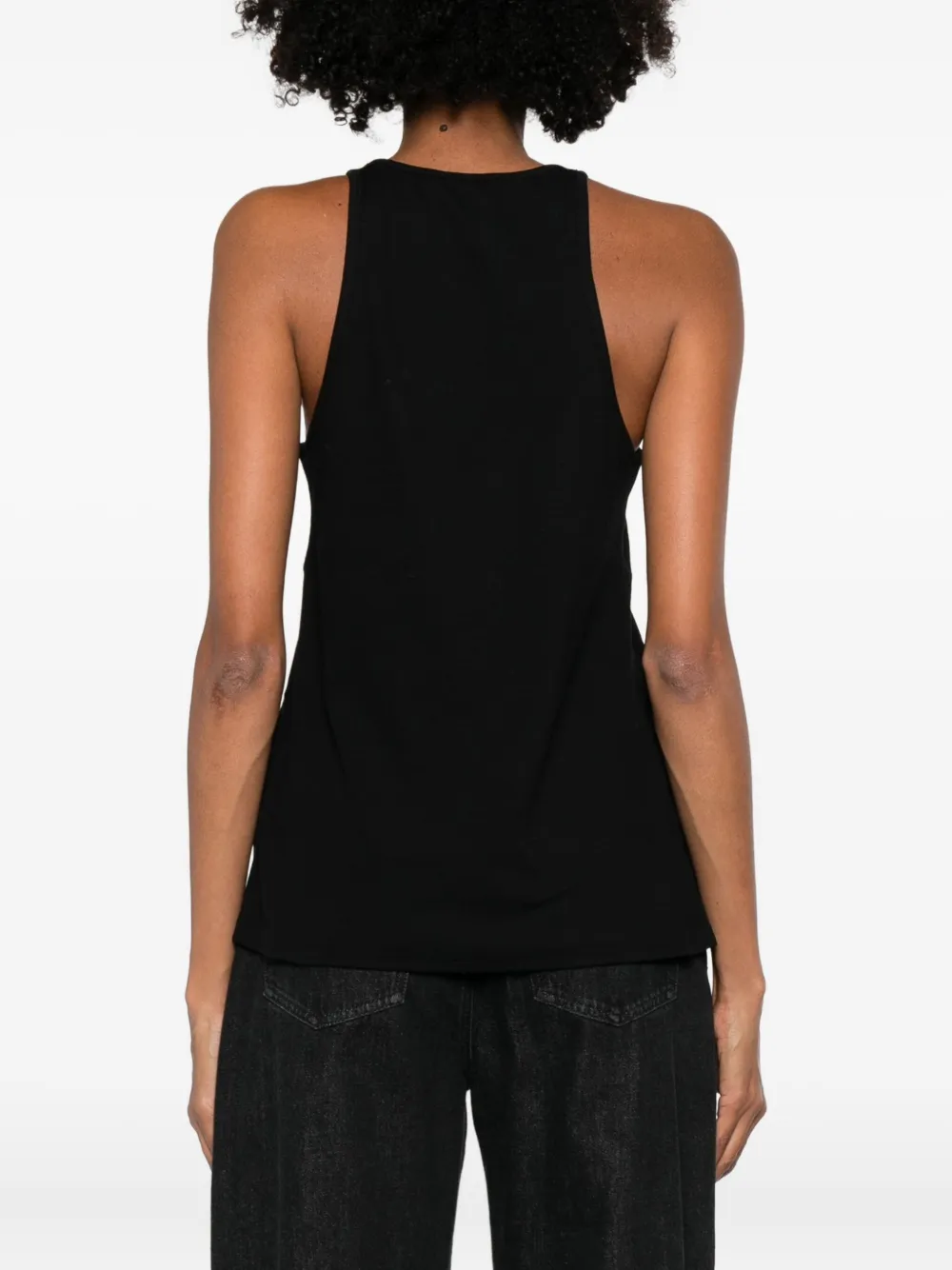 Diesel Tanktop met logoplakkaat Zwart