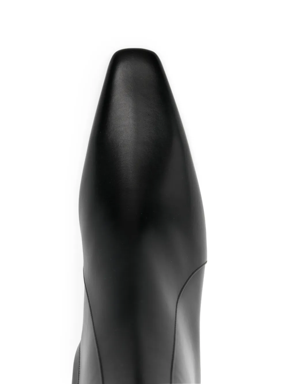 Saint Laurent Laarzen met blokhak en vierkante neus Zwart