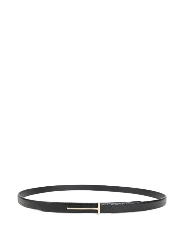 Tom Ford T-bar Leather Belt in Black
