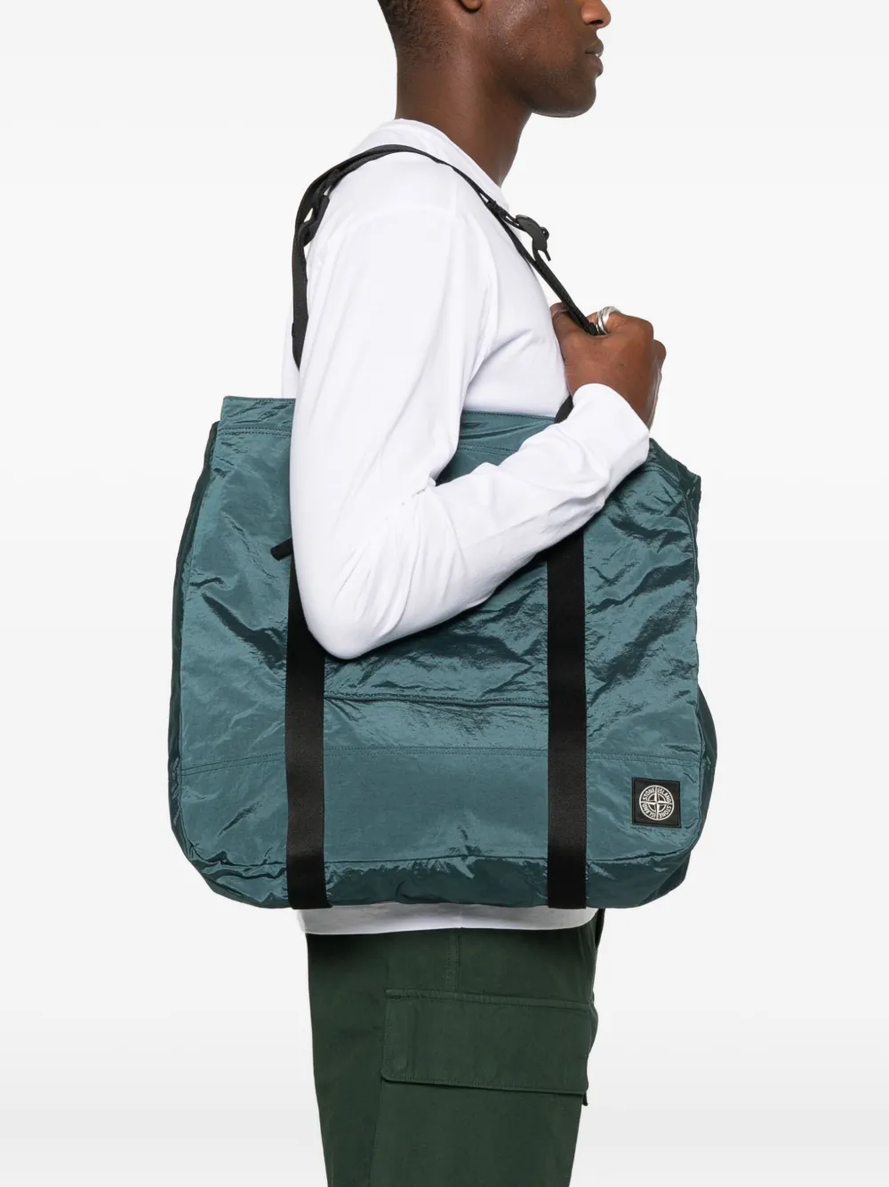 Stone Island zip-pocket tote bag | Image 2