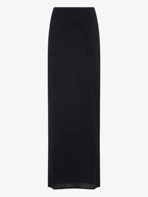 Jean Paul Gaultier suspender-detail maxi skirt
