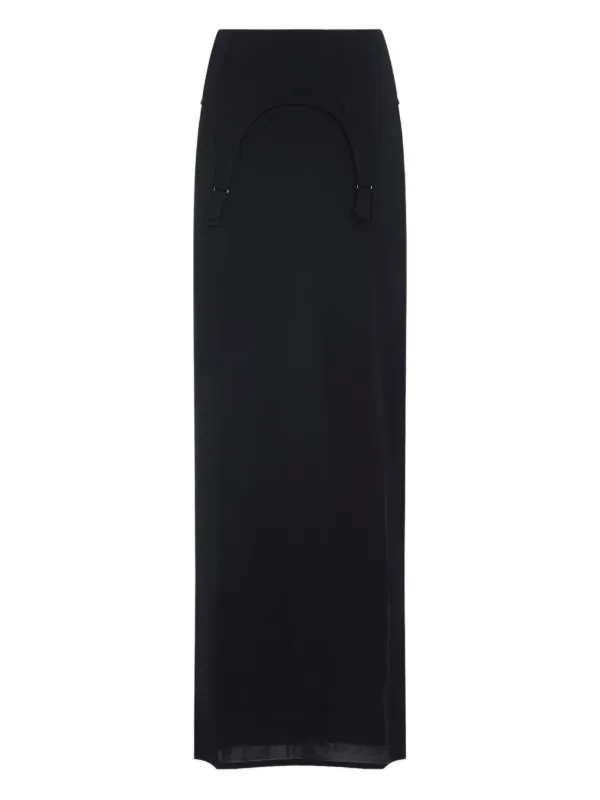 Jean Paul Gaultier Suspender-detail Maxi Skirt in Blue