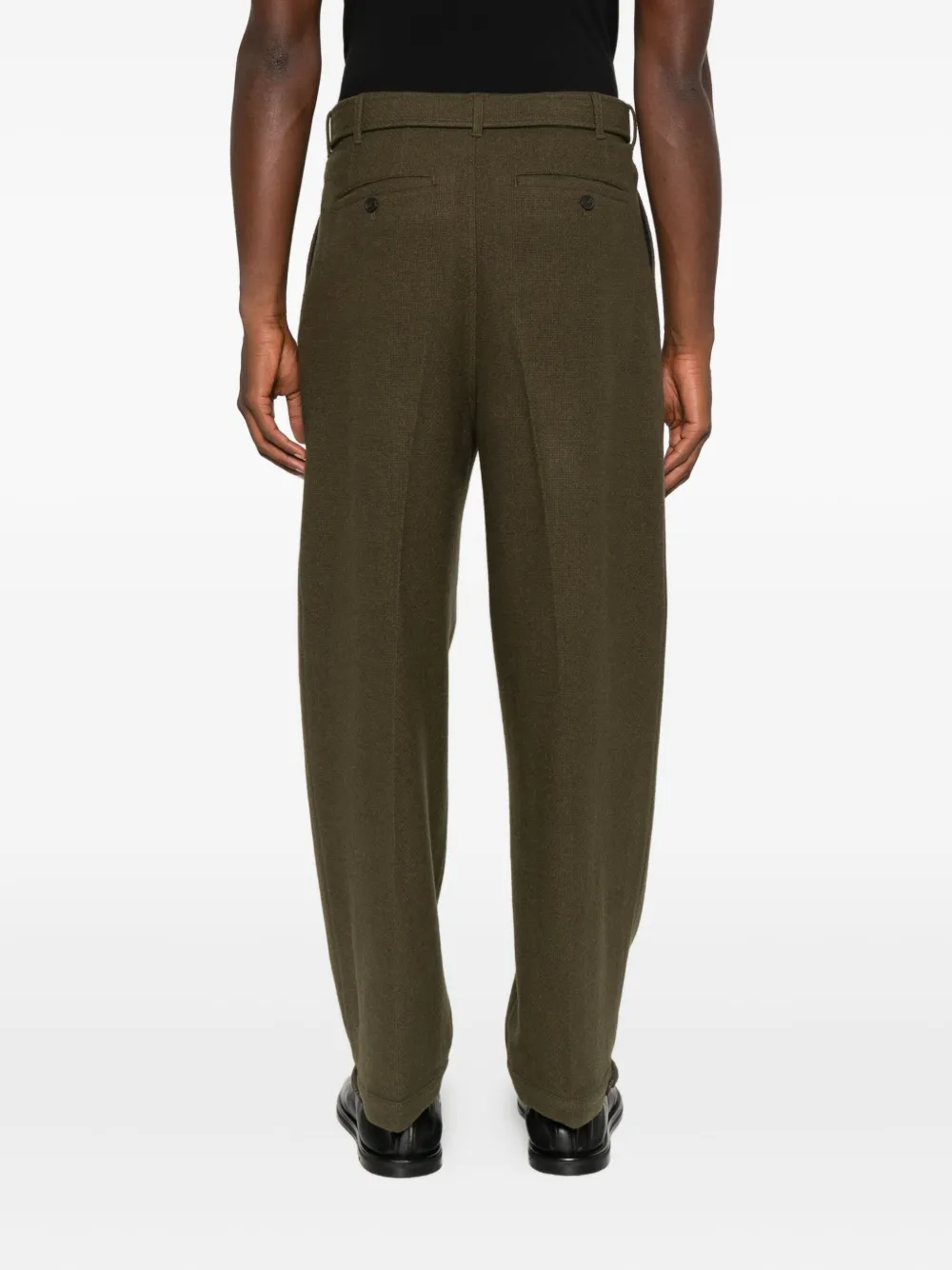 Emporio Armani Broek met ceintuur Bruin