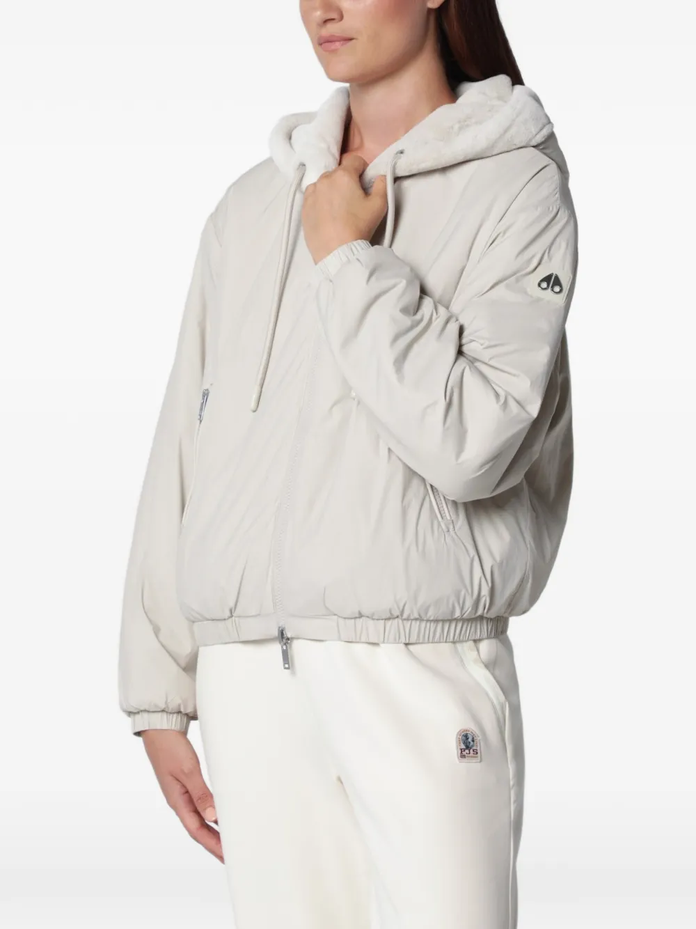 Moose Knuckles welt-pocket hoodie - White