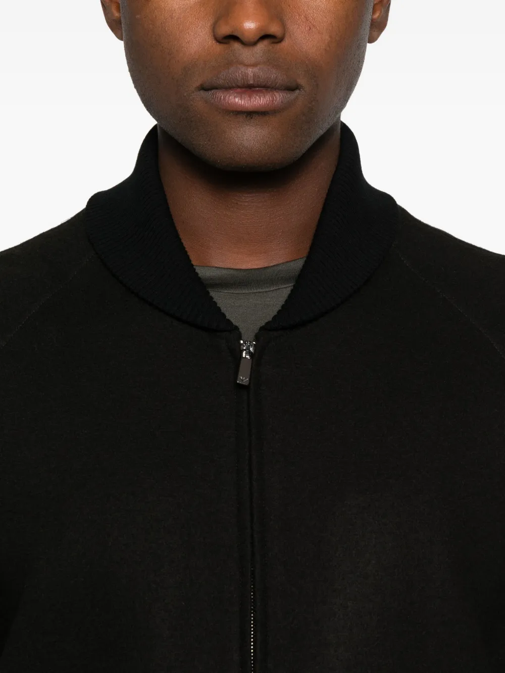 Emporio Armani Bomberjack met zak en rits Zwart