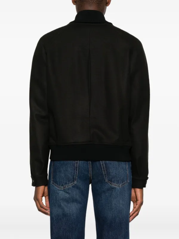 Emporio Armani Jaqueta Bomber Com Zíper | Preto | FARFETCH BR