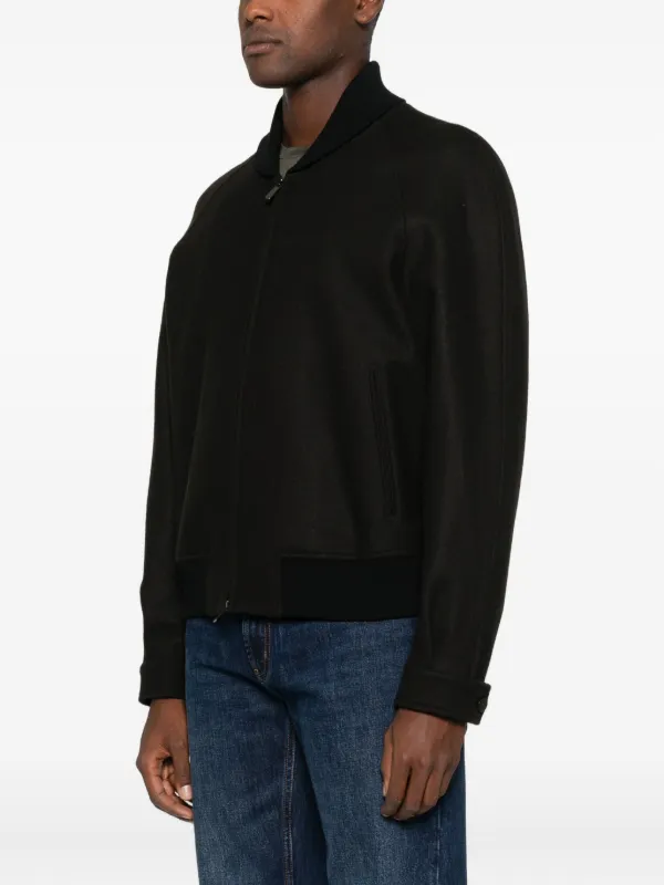 Emporio Armani Jaqueta Bomber Com Zíper | Preto | FARFETCH BR