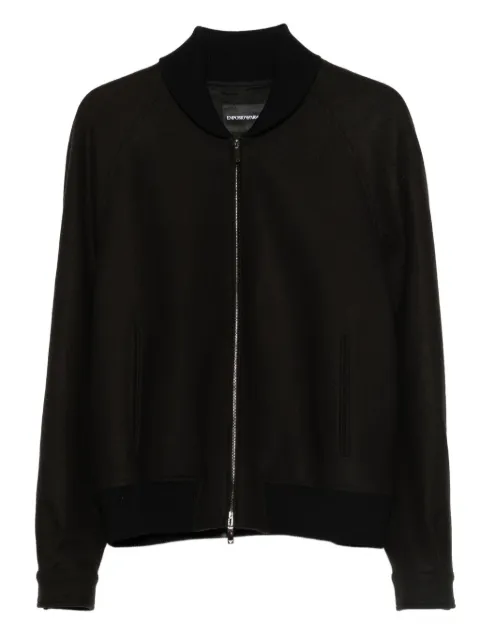 Emporio Armani zip-up pocketed bomber jacket