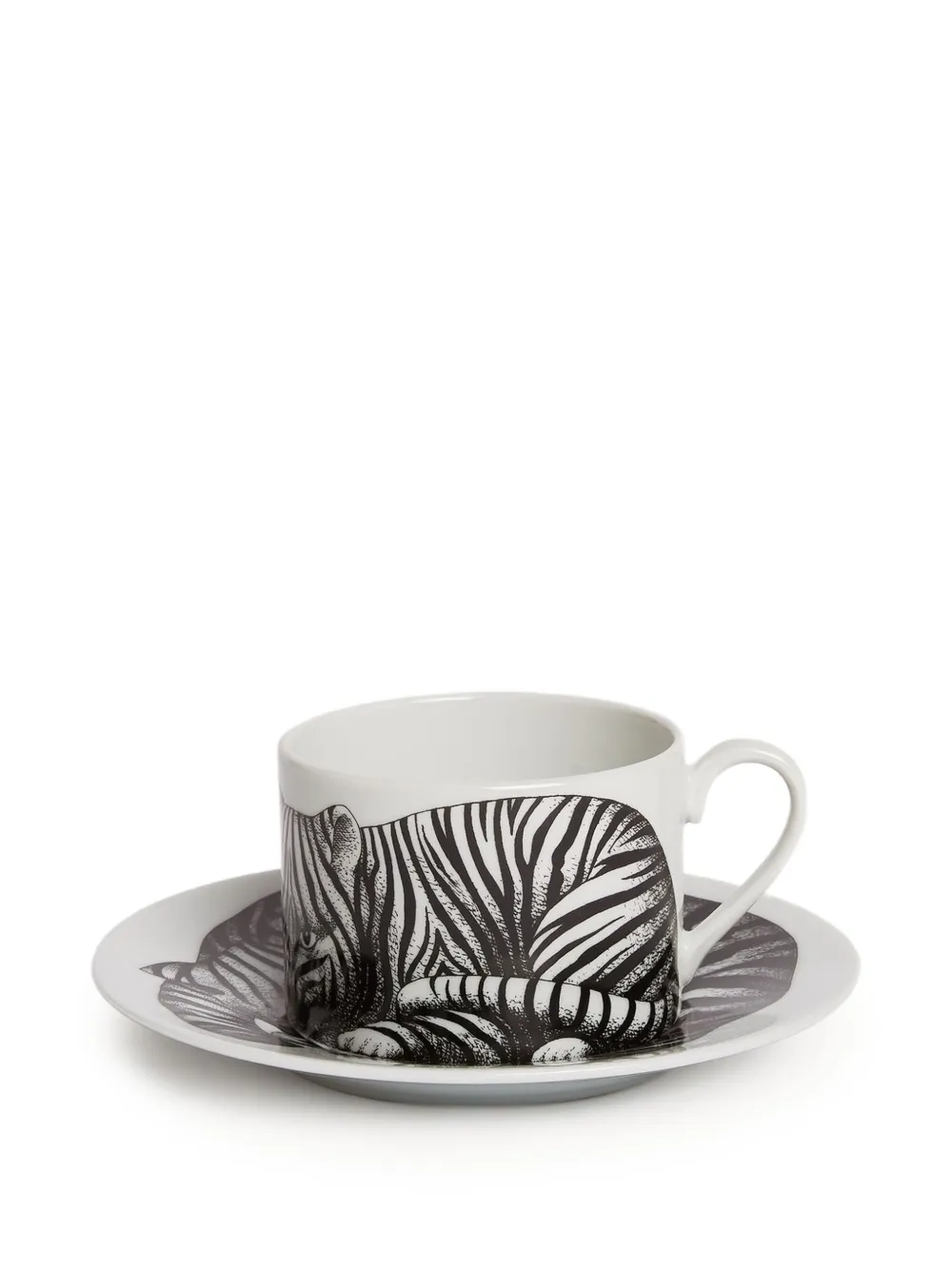 Fornasetti set de dos tazas de té con estampado de cebra | blanco | Image 1