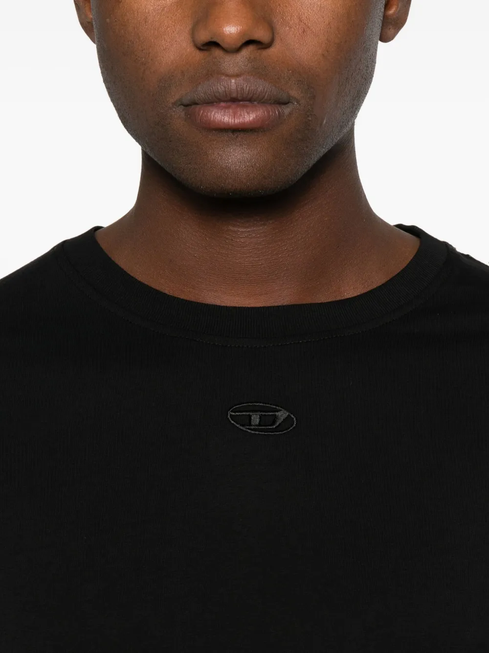 Diesel T-shirt met geborduurd logo Zwart